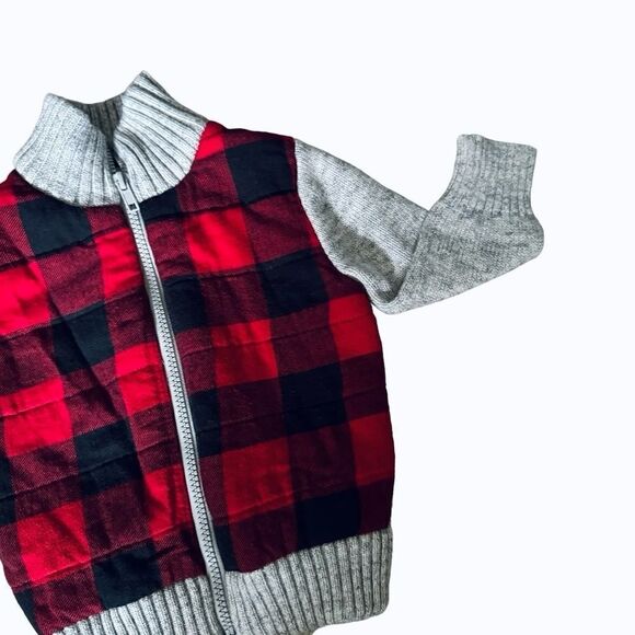 Cat & Jack Red & Black Flannel Shepra Jacket Size 18 Months - Picture 3 of 10
